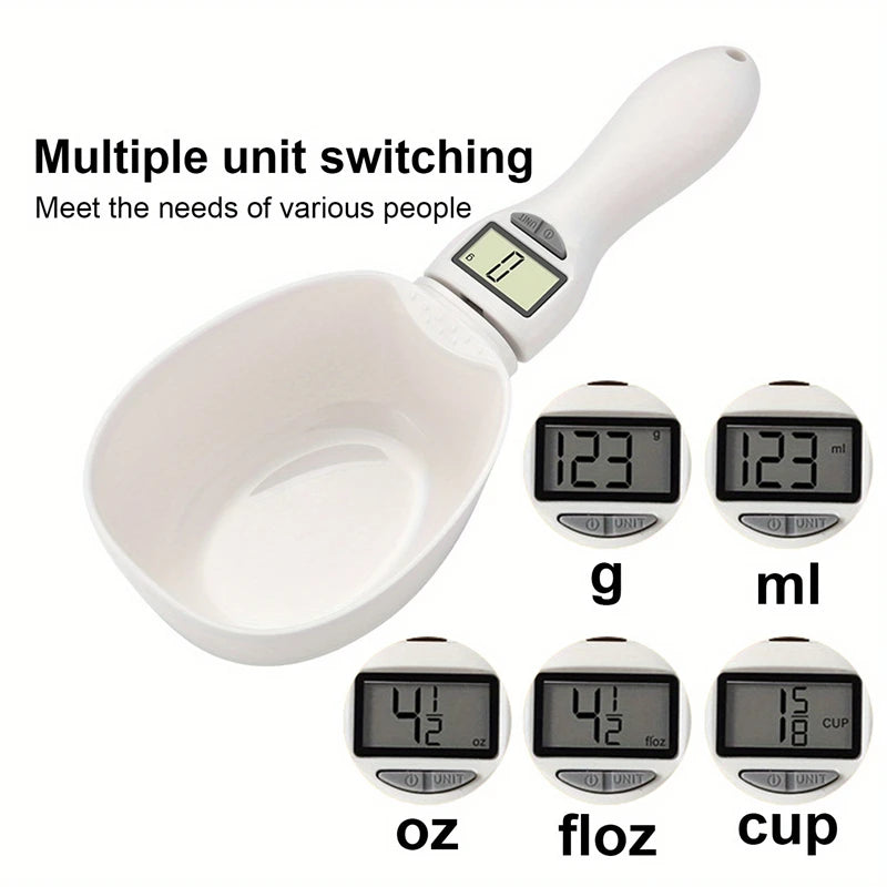 Kitchen Digital Food Measuring Spoon Scale Pet Food Measuring Spoon Scale Suitable for Cat and Dog Food Measuring Flour Spoon ﻿