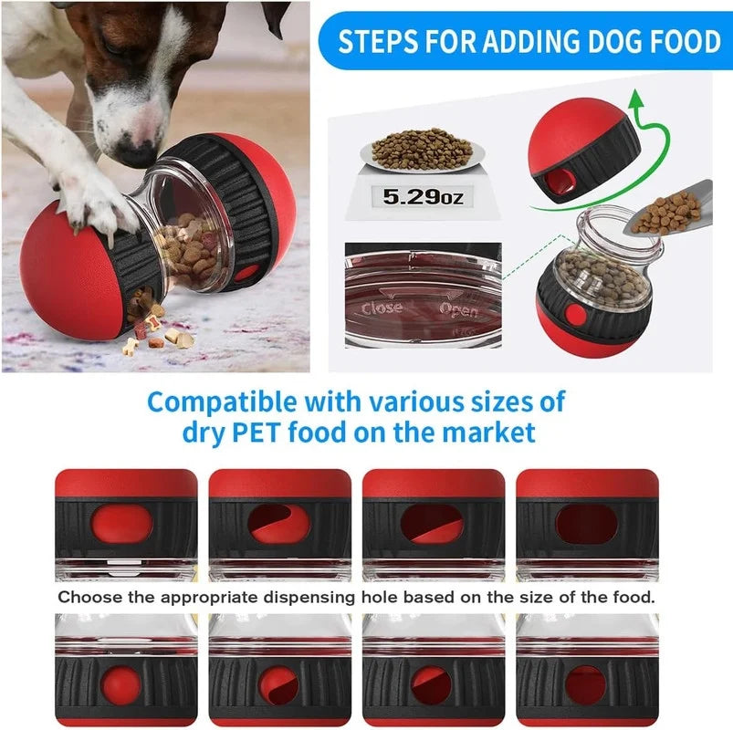 Dog Puzzle Toys - Treat Dispensing Mental Enrichment Ball for Busy Dogs, Slow Feeder to Stimulate Brain & Reduce Anxiety, Interactive Rolling Toy