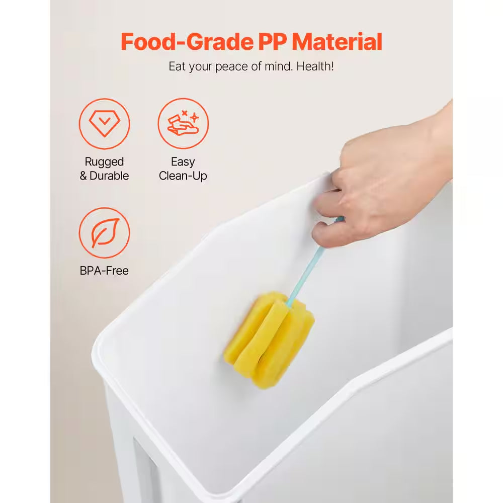 Rice Storage Container 4.5 Gal. /20 L Capacity Large Dog Food Dispenser Bin Kitchen Ingredient Grain Cereal Flour Bin