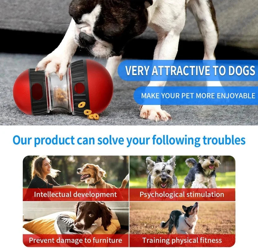 Dog Puzzle Toys - Treat Dispensing Mental Enrichment Ball for Busy Dogs, Slow Feeder to Stimulate Brain & Reduce Anxiety, Interactive Rolling Toy